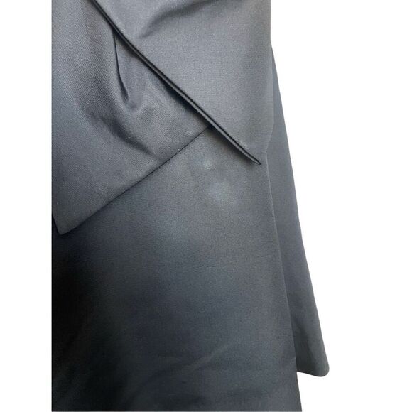 Vintage Gus Mayer 60s black cocktail flared out bow front cocktail dress - Picture 4 of 10